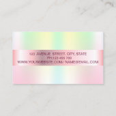 Elegant glittery Lashes, Makeup Artist Iridescent Visitekaartje (Achterkant)