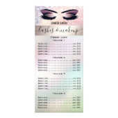 Elegant glittery make-up eye holographic reclamekaart