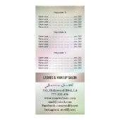 Elegant glittery make-up eye holographic reclamekaart (Achterkant)