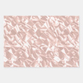 Elegant Glitzy Blush Pink and Silver Faux Satin Inpakpapier Vel (Voorkant)