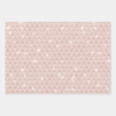Elegant Glitzy Blush Pink Silver Marble Diamond Inpakpapier Vel (Voorkant 2)