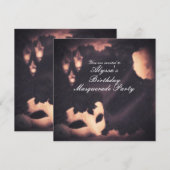 Elegant Glow Masquerade Painted Invitation Kaart (Voorkant / Achterkant)