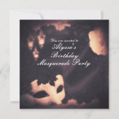Elegant Glow Masquerade Painted Invitation Kaart (Voorkant)