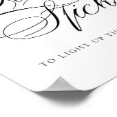 Elegant Glow Sticks Black Calligrafie | Grafische Poster (Hoek)