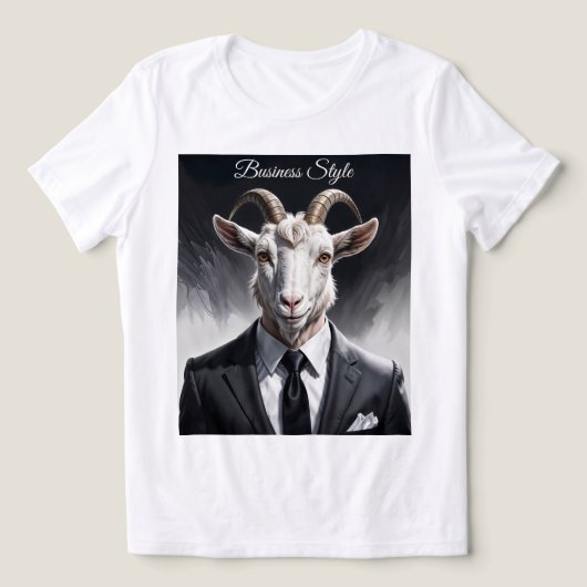 Elegant goat gentleman in formal portrait scene Tri-Blend shirt (Design voorkant)