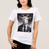 Elegant goat gentleman in formal portrait scene Tri-Blend shirt (Voorkant)