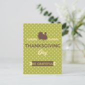 Elegant Gobble Turkey Thanksgiving day is prijzens Feestdagenkaart (Staand voorkant)