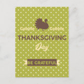 Elegant Gobble Turkey Thanksgiving day is prijzens Feestdagenkaart (Voorkant)