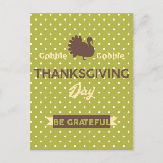 Elegant Gobble Turkey Thanksgiving day is prijzens Feestdagenkaart (Voorkant)