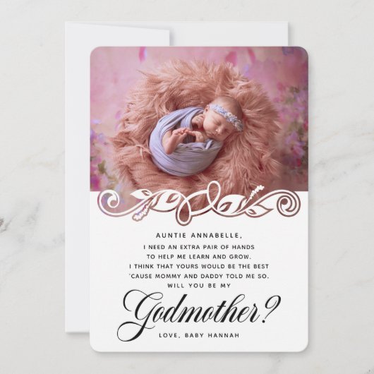 Elegant Godmoeder-fotovoorstel (Voorkant)