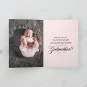 Elegant Godmoeder-fotovoorstel Kaart (Binnen)