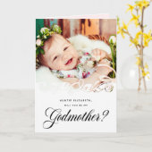 Elegant Godmoeder-fotovoorstel Kaart (Gele Bloem)