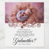 Elegant Godmoeder-fotovoorstel Wijn Etiket (Enkel label)