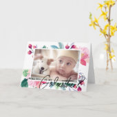 Elegant Godmother Voorstel Floral 2 Foto Kaart (Gele Bloem)