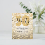 Elegant Gold 30e verjaardag Kaart (Staand voorkant)