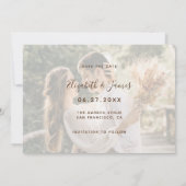 Elegant Gold 4 Foto bewaart de datum van huwelijk  Save The Date