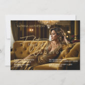 Elegant Gold 50 en Fabulous 50th Verjaardag Kaart (Voorkant)