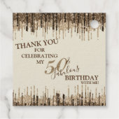 Elegant Gold 50 & Fabulous Birthday Real Bedankjes Labels (Achterkant)