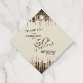 Elegant Gold 50 & Fabulous Birthday Real Folie Fav Bedankjes Labels (Achterkant)