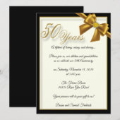 Elegant Gold 50e Jubileum feestdag Kaart (Voorkant / Achterkant)