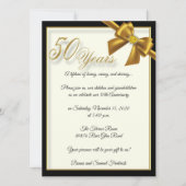 Elegant Gold 50e Jubileum feestdag Kaart (Voorkant)