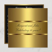 Elegant Gold 50e Jubileum Party Event Kaart (Voorkant / Achterkant)