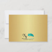 Elegant Gold 50e Jubileum-responskaart RSVP Kaartje (Achterkant)