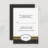 Elegant Gold 50e Jubileum RSVP-reactiekaart RSVP Kaartje (Voorkant / Achterkant)