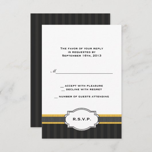 Elegant Gold 50e Jubileum RSVP-reactiekaart RSVP Kaartje (Voorkant / Achterkant)