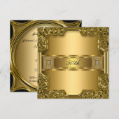 Elegant Gold 50e verjaardag Jubileum Gold Kaart (Voorkant / Achterkant)
