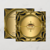 Elegant Gold 50e verjaardag Jubileum Gold Kaart (Voorkant / Achterkant)