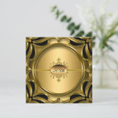 Elegant Gold 50e verjaardag Jubileum Gold Kaart (Staand voorkant)