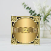 Elegant Gold 50e verjaardag Jubileum Gold Kaart (Staand voorkant)