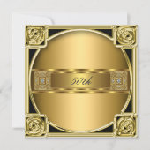 Elegant Gold 50e verjaardag Jubileum Gold Kaart (Voorkant)