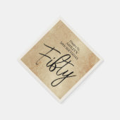 Elegant Gold 50th Birthday Napkins Servet (Hoek)