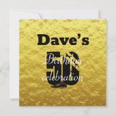 Elegant Gold 50th Birthday Party Kaart (Voorkant)