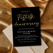 Elegant Gold 50th Wedding Jubileum Kaart
