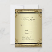Elegant Gold 50th Wedding Jubileum Party RSVP (Voorkant)