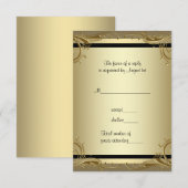 Elegant Gold 50th Wedding Jubileum Party RSVP (Voorkant / Achterkant)