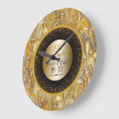 Elegant Gold 50th Wedding Jubileum - Speciaal gepe Grote Klok (Hoek)