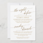 Elegant Gold 5x7-inch repetitie Dinner & Sunday Br Kaart (Voorkant)