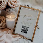 Elegant Gold 5x7-inch tabelnummer met Photo QR-cod