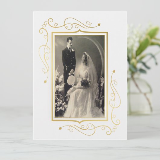 Elegant Gold 60e Jubileum feestdag Kaart (Staand voorkant)