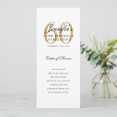 Elegant Gold 60th Birthday Party Programma Menu (Staand voorkant)