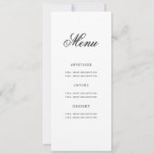 Elegant Gold 60th Birthday Party Programma Menu (Achterkant)