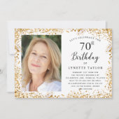 Elegant Gold 70th Birthday Kaart (Voorkant)