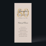 Elegant Gold 80th Birthday Programma Menu Champagn<br><div class="desc">Elegant "Birthday Party Program" ontwerp met een verfijnde scripttypografie met aangepaste tekst.</div>
