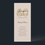 Elegant Gold 80th Birthday Programma Menu Champagn<br><div class="desc">Elegant "Birthday Party Program" ontwerp met een verfijnde scripttypografie met aangepaste tekst.</div>