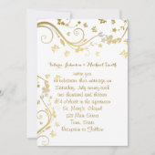 Elegant Gold, Aangepaste huwelijksuitnodiging Kaart (Voorkant)