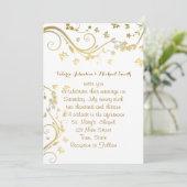 Elegant Gold, Aangepaste huwelijksuitnodiging Kaart (Staand voorkant)